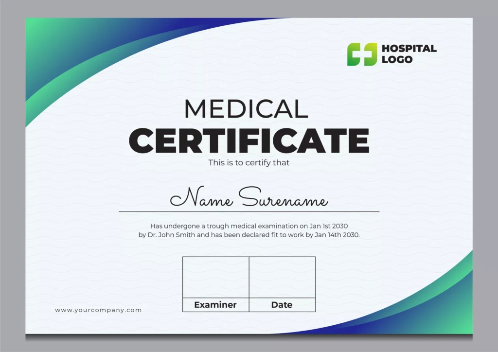 Medical Fitness Certificates